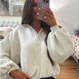 These Three Boutique Brooklyn mineral washed pullover - white melange Photo 0