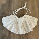 Free People New White Crochet Halter Top Size XS Photo 0