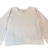 prAna Silverspring Pullover Sweater size S Cream Cable Herringbone Pockets Photo 0