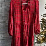 Loft Red plaid  dress Photo 0