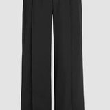 Cider Mid waist Pleated Straight leg Trousers Photo 0