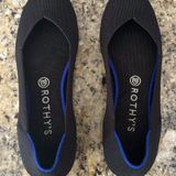 Rothy's  Black Machine Washable The Flat Round Toe Slip On Women’s 9.5 EUC Photo 0