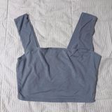 Reformation  Jeans Blue Crop Tank Top Women Small Square Neckline Photo 0