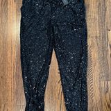 Cable & Gauge Black Sequin Joggers Photo 0
