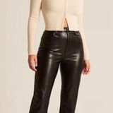 Abercrombie & Fitch Ankle Straight vegan Leather Pants Photo 0