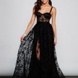 Windsor Formal Black Long Lace Dress 🖤✨ Photo 0