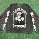 Hot Topic Death Note Misa Metalic Dark Crewneck Sz L Photo 0