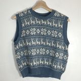 Nordstrom Vintage  holiday print sweater vest size medium Photo 0