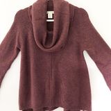 Kaisely Kaisley Sweater Alpca Blend Oversized Purple Cowl Neck Sz Large Soft Warm Fuzzy Photo 0