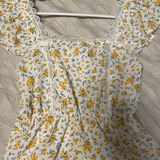 E & M  Floral Lace Trim Top Photo 0