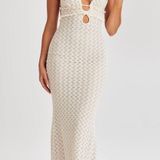 Meshki Ezra Lace Maxi Dress - Ivory Photo 0