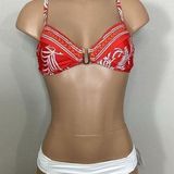La Blanca New. red and white bikini set. Medium. Retails $139. Photo 0