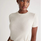 Quince  100% Cashmere Tee Ivory Medium Photo 0