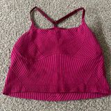 Lululemon Magenta Striped Tank Top Photo 0