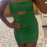 RUNAWAY THE LABEL Mini Green Dress Photo 0