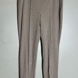Chico's  Womens Pants Size 0.5 Small Lindy Side-Zip Heathered Tan Seamed Elastic Photo 0