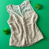 Robert Rodriguez top size 6 cream ruffle sweetheart Photo 0