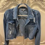 Papaya  Cropped Denim Jean Jacket Photo 0
