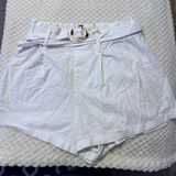 LA Hearts White Linen Shorts Photo 0