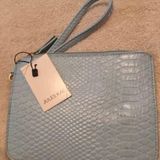 Jules Kae NEW  Blue  Leather Wristlet Clutch  8”x6” Photo 0