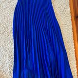SheIn Blue Pleated Maxi Skirt Photo 0