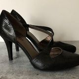 Moda  Reflex Black Embossed Lucinda Pumps High Heels Shoes Size 6 Women’s Photo 0