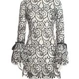 Alexis  Ruston Black White Lace Dress Photo 0