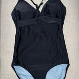 Athleta Black One Piece Swimsuit L Tall Photo 0