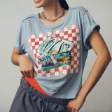 Maeve  Anthropologie Sardin Linen Blend Graphic Tee Photo 0