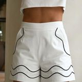 Yellow The Label White Shorts Photo 0