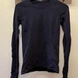Lululemon Black Long Sleeve Top With Thumbholes Photo 0
