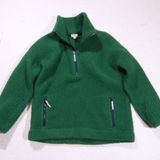 J.Crew Polartec Sherpa Fleece Half-Zip Pullover Sweater Jacket Solid Green M Photo 0