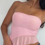 Amazon Pink Crop Top Photo 0