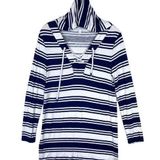 Southern Tide Ocean View Hoodie Striped Dress-Small Photo 0