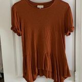 belle du jour Burnt Orange Flowy T-shirt  Photo 0
