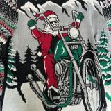 Ugly Christmas Sweater Christmas Sweater - Motorcycle Photo 0