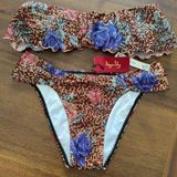 Tigerlily Bikini in Geometric Floral Tile Print Photo 0