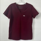 FIGS  Women's Burgundy Top Photo 0
