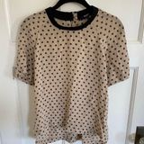 Madewell silk polka dot short sleeve blouse size Small Photo 0