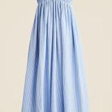 J.Crew  Dress White and Blue Striped Photo 0