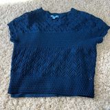 Draper James Short Sleeve Crochet Sweater Photo 0