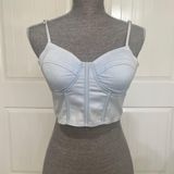 Say What? Denim Bustier Top Photo 0