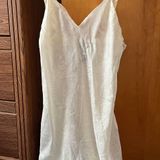 August Silk Lingerie Vintage Cream Mini Slip Dress MEDIUM Photo 0