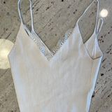 Lottie Moss Ribbed Knit Cami With Lace Photo 0