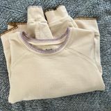 Madewell Embroidered Varsity Cream Sweater Photo 0