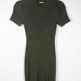 Abercrombie & Fitch  Women's Short Sleeve Ribbed Dress Green Sz XS Photo 0