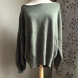Free People Green Boatneck  Sweater Photo 0