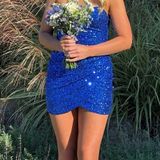 Honey and Rosie Blue Homecoming  Dress Royal Photo 0
