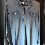 Liz Lange  Maternity Denim Blouse Photo 0