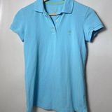 Lilly Pulitzer Polo Blue Island Transdry Palm Tree Golf Casual Preppy XS Photo 0